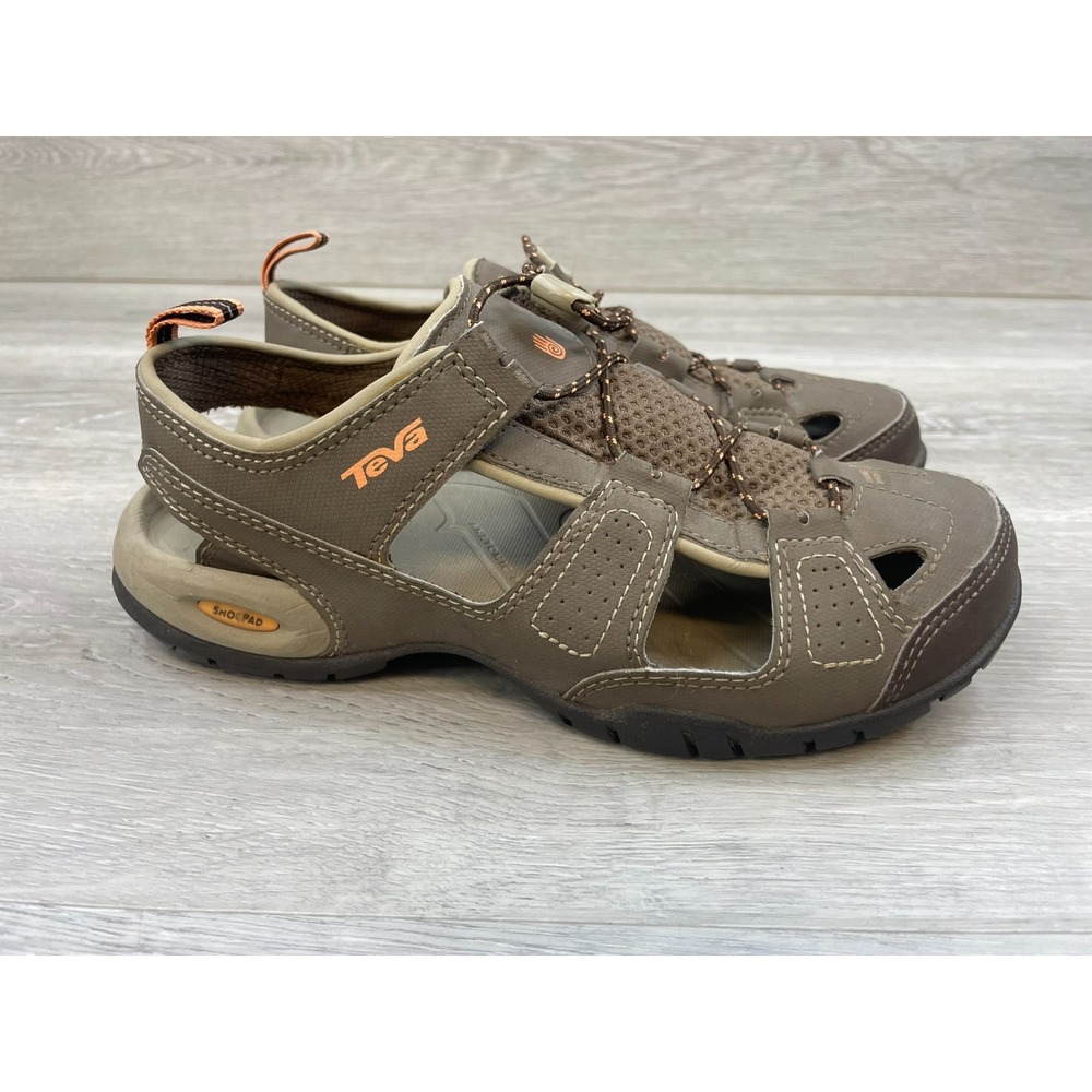 Teva Butano 2 Women's Sandal Slingback Hiking Sport Footbed Leather 7 Brown Shoe